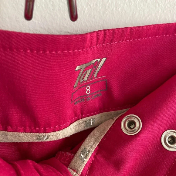 TAIL Pink High Rise  Bermuda Golf Shorts 10” Size 8 - Picture 4 of 10
